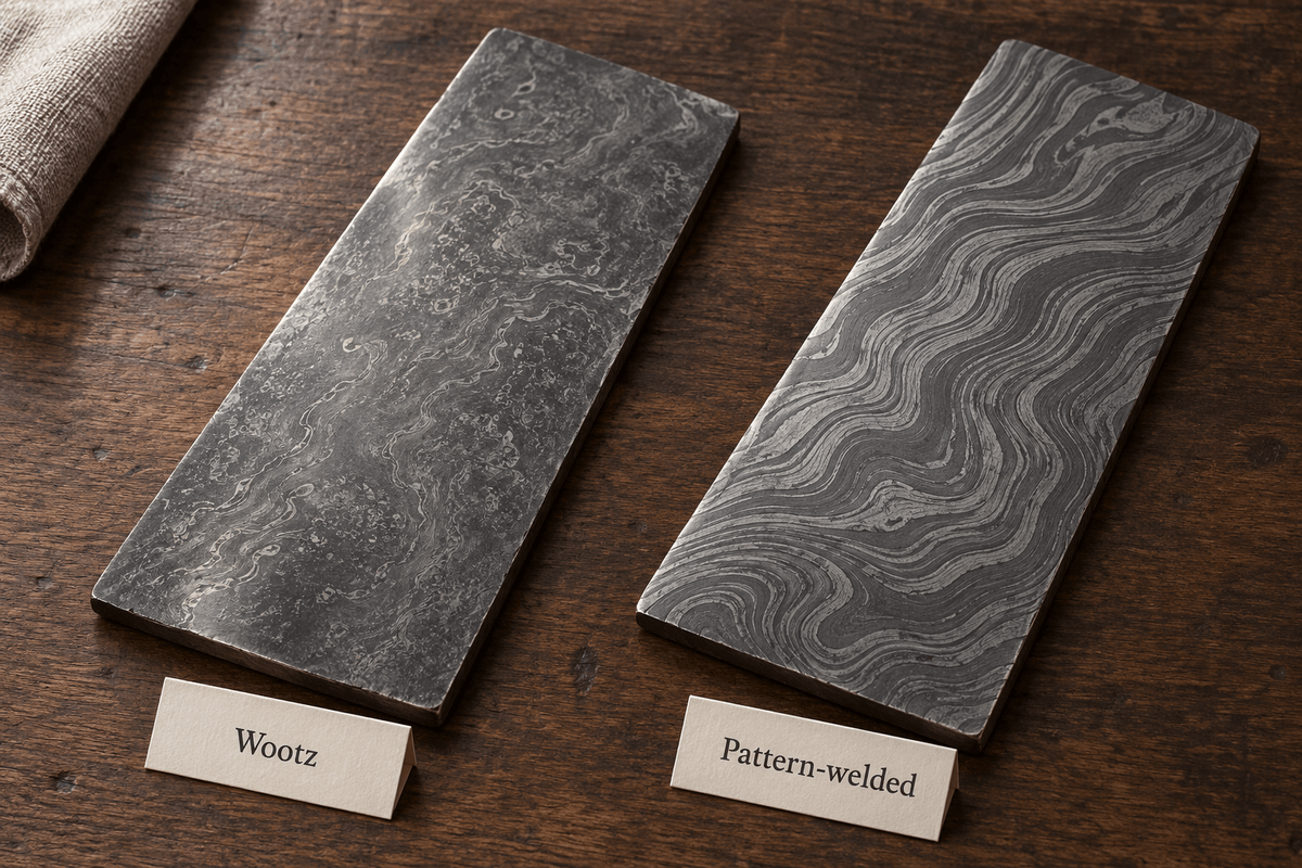 Damaskusstål – hvad betyder det egentlig? Wootz vs. pattern-welded