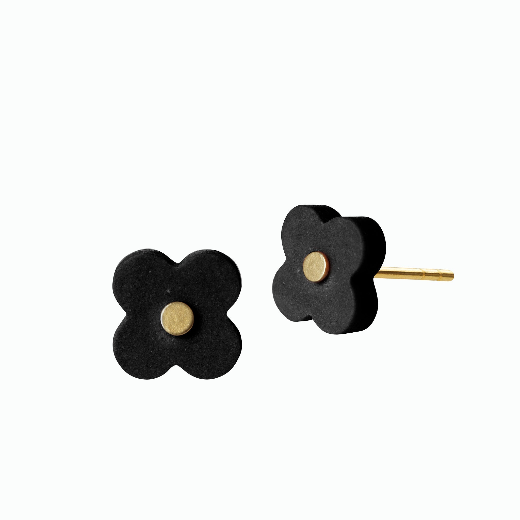 AURA ear studs · BLACK