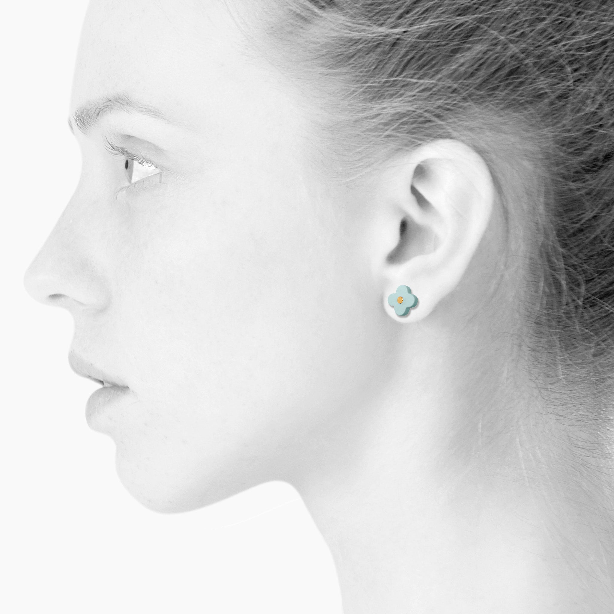 AURA ear studs · AQUA