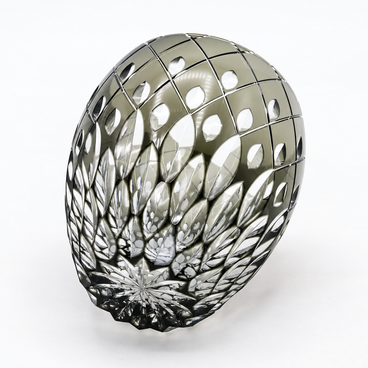 Hideaki Shinozaki – bicchiere da whisky Edo Kiriko in cristallo con base intagliata a lampadario, Kagami Crystal