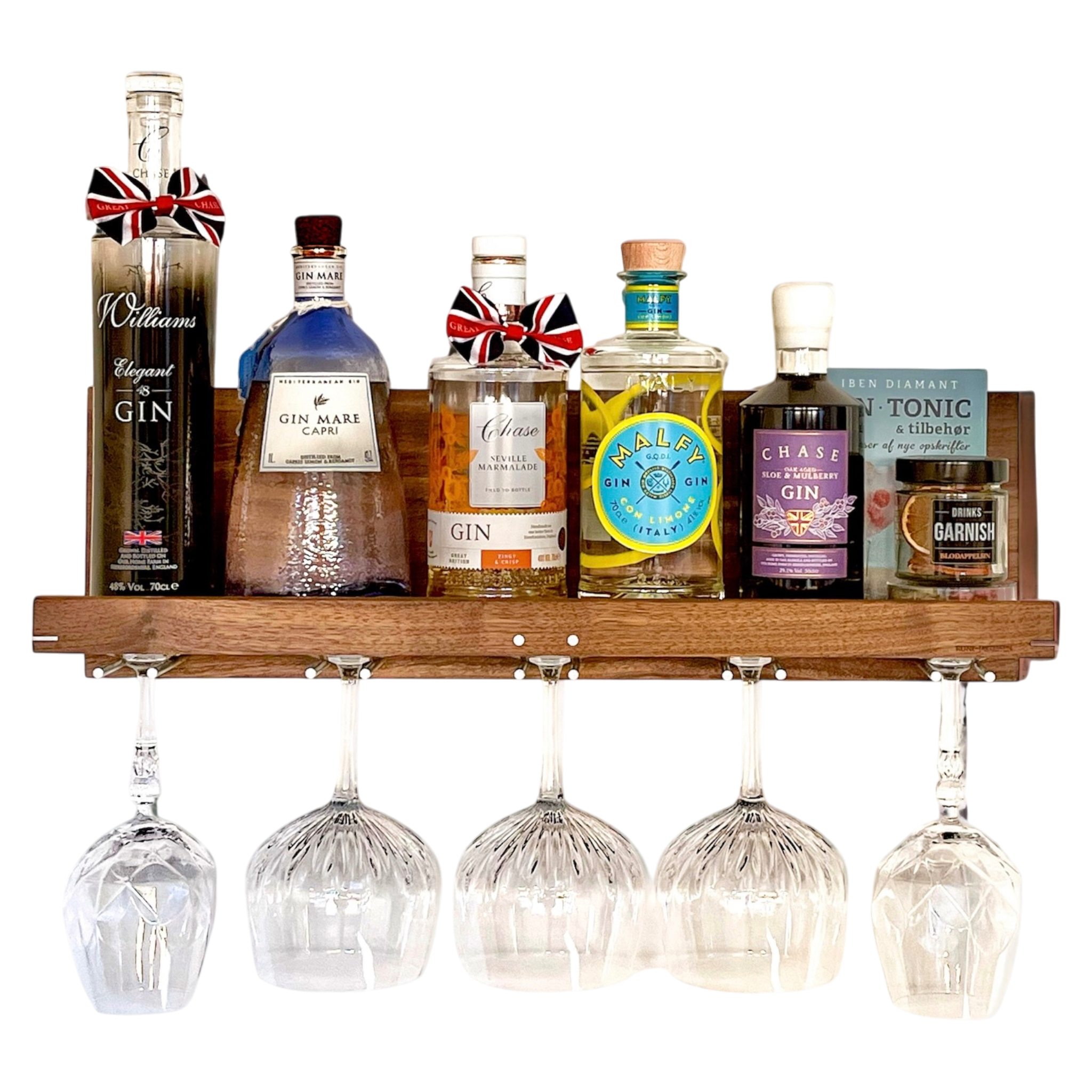 'Hack 4Wine' hylle med glasshenger