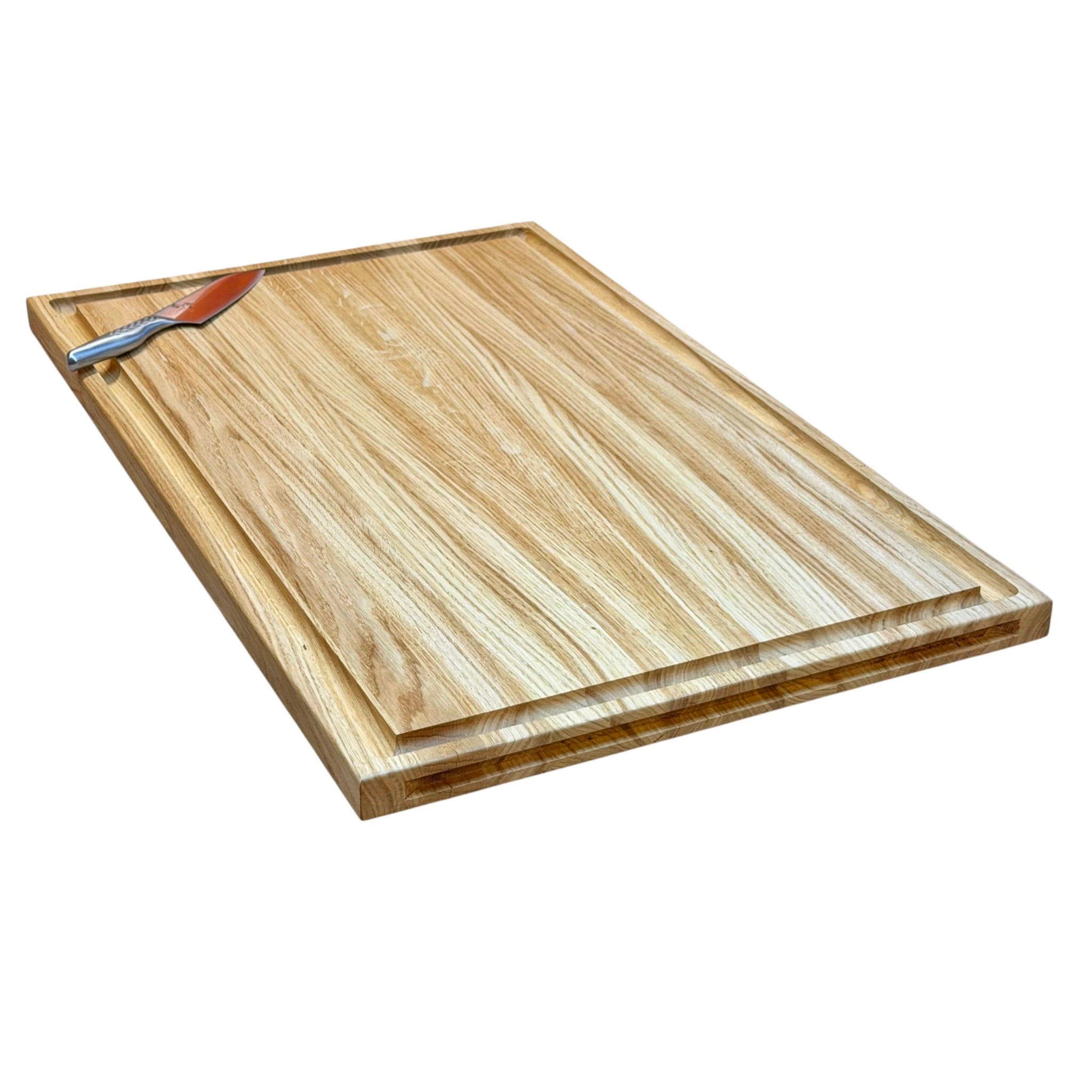 No Nonsense. 3 cm dikke snijplank met diepe sapgoot. Maten van 40x30 cm tot 80x50 cm.