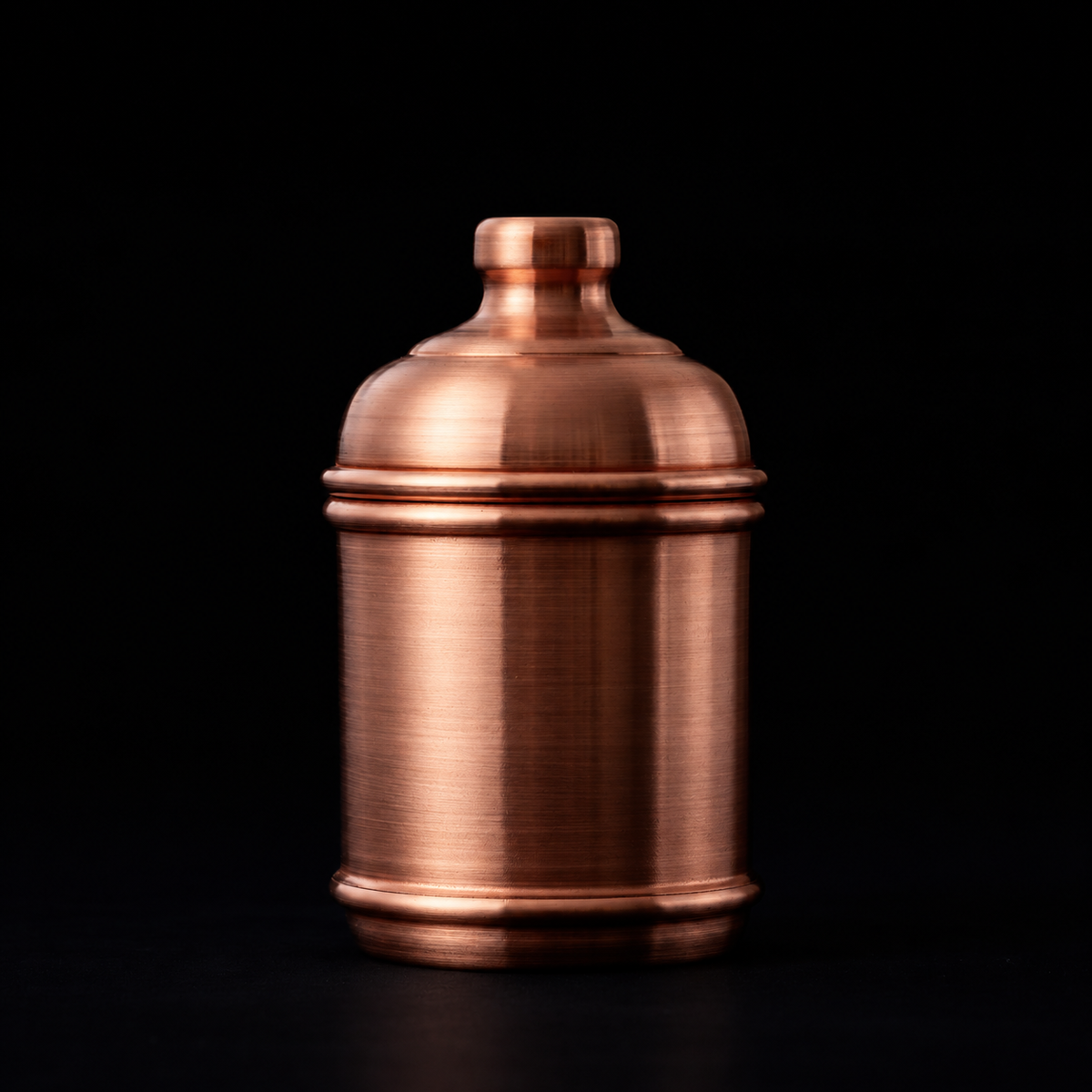 India – copper canister with domed lid, by Sakami Kogei