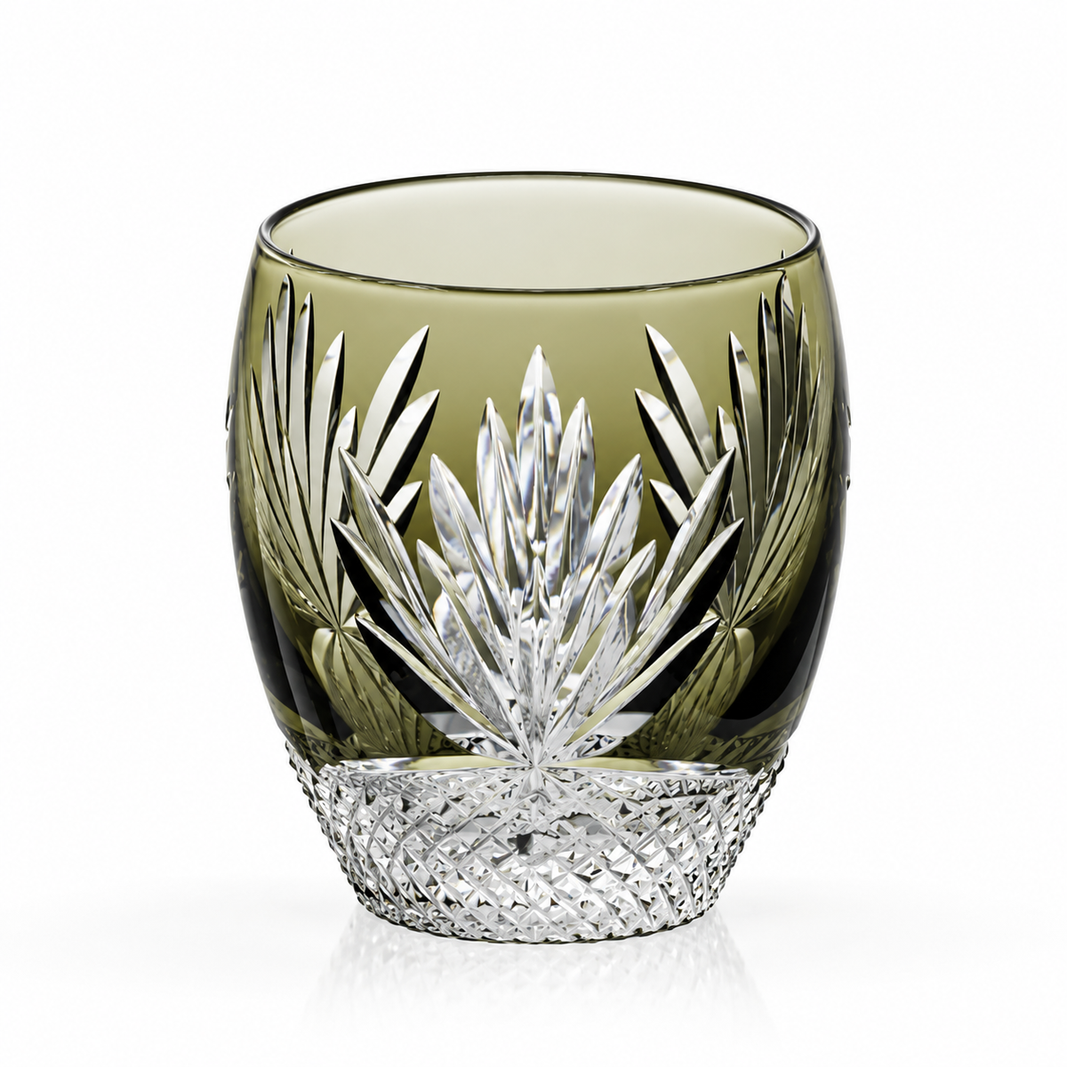 Night-Blooming Cereus – Edo-Kiriko-Whiskyglas aus Kristall mit facettiertem Gekkabijin-Muster, Kagami Crystal