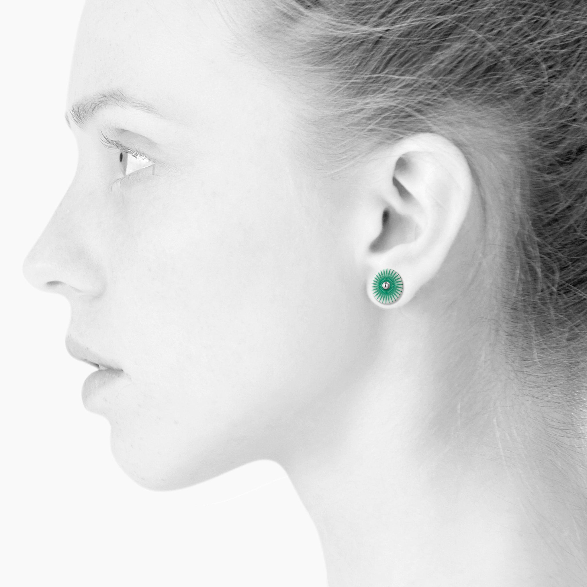 SPLASH ear studs · SEA GREEN