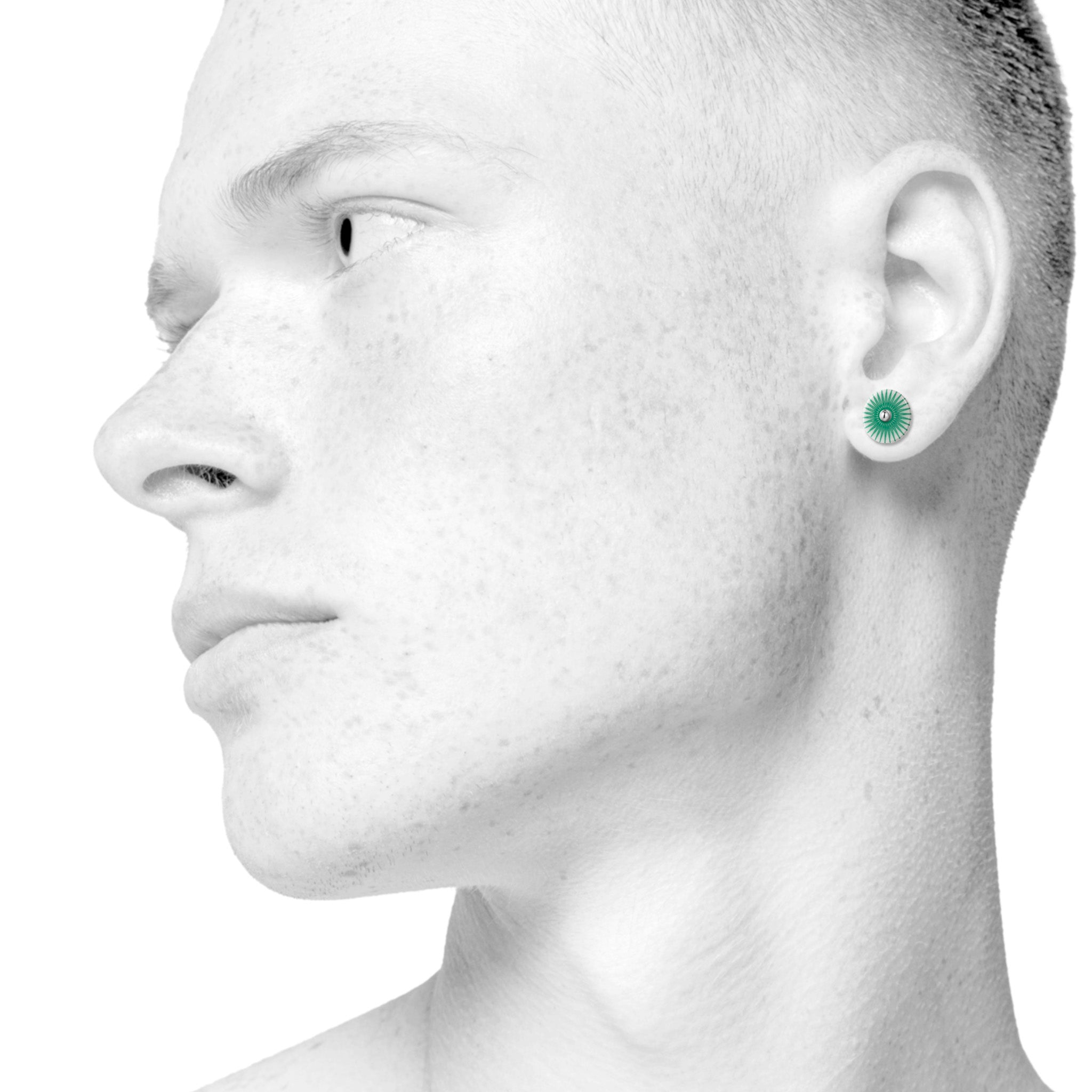 SPLASH ear studs · SEA GREEN