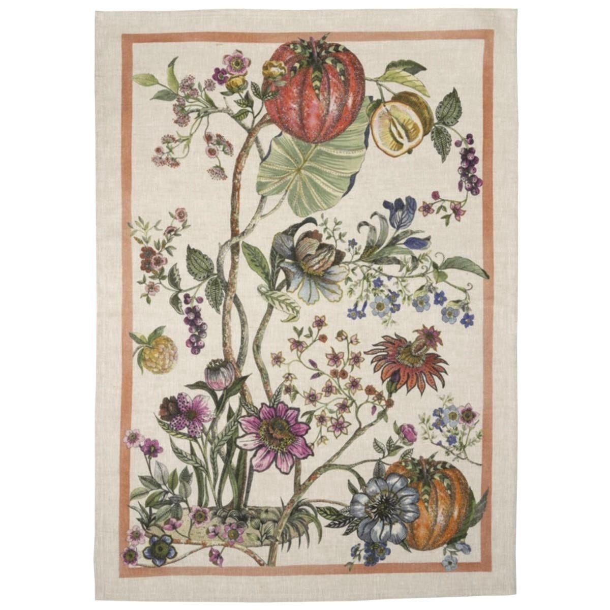 Tessitura Toscana Telerie 'Biloba rosso'' hørviskestykke _1