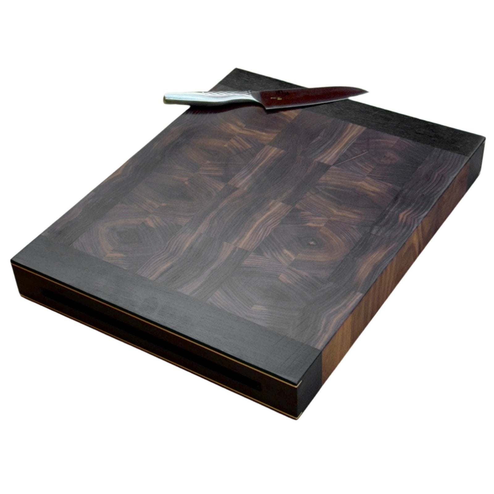 Rune - Jakobsen Woodworks 'Chefs board' skærebræt med kerne i endetræ og retvendt håndgreb med messingdetaljer 40x30x5 cm_9
