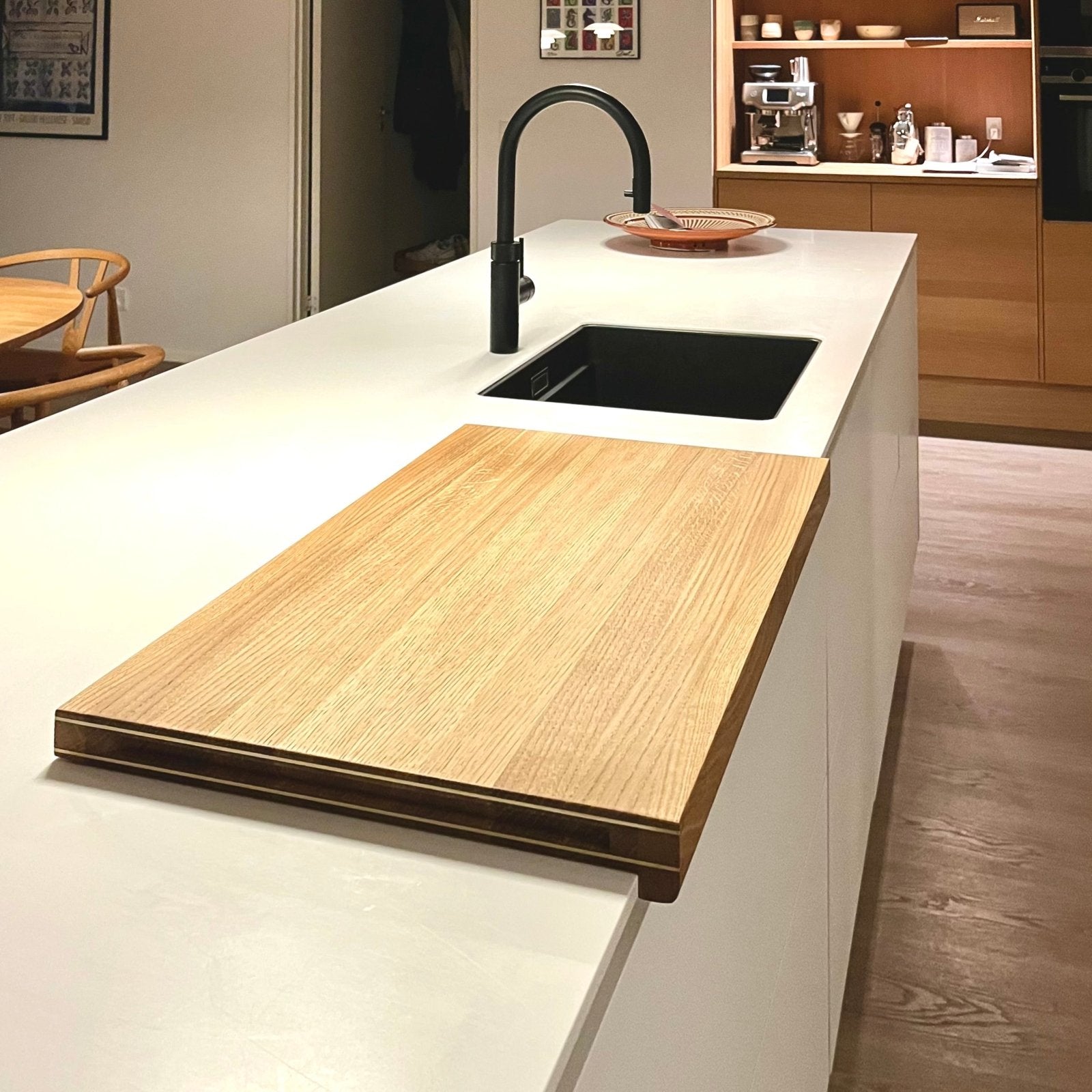 Rune - Jakobsen Design Forefront - skærebræt med forkant og detaljer i messing, kobber eller aluminium 50x40x3 cm Skærebrætter_2