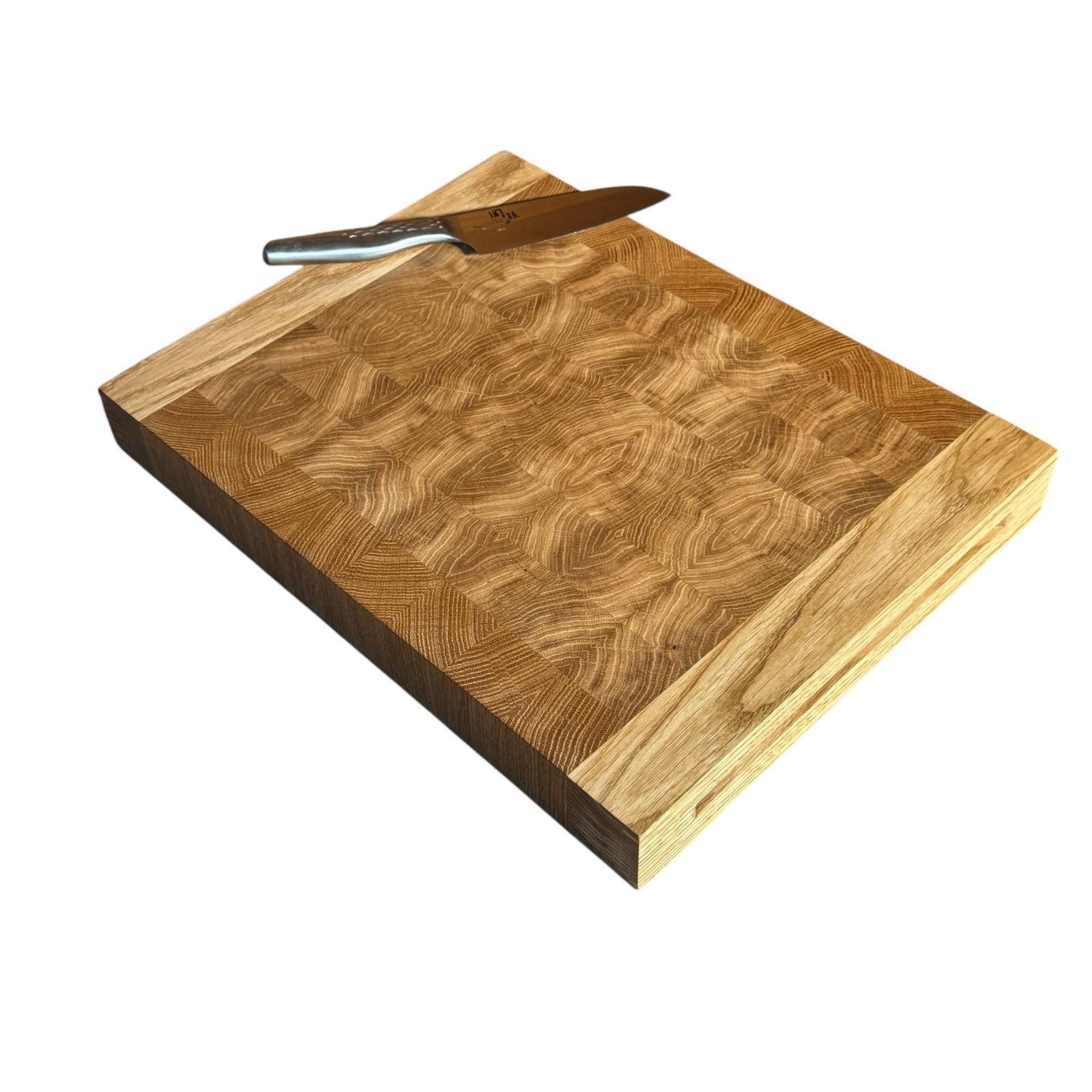Rune - Jakobsen Woodworks 'Chefs board' skærebræt med kerne i endetræ og retvendt håndgreb med messingdetaljer 40x30x5 cm_18