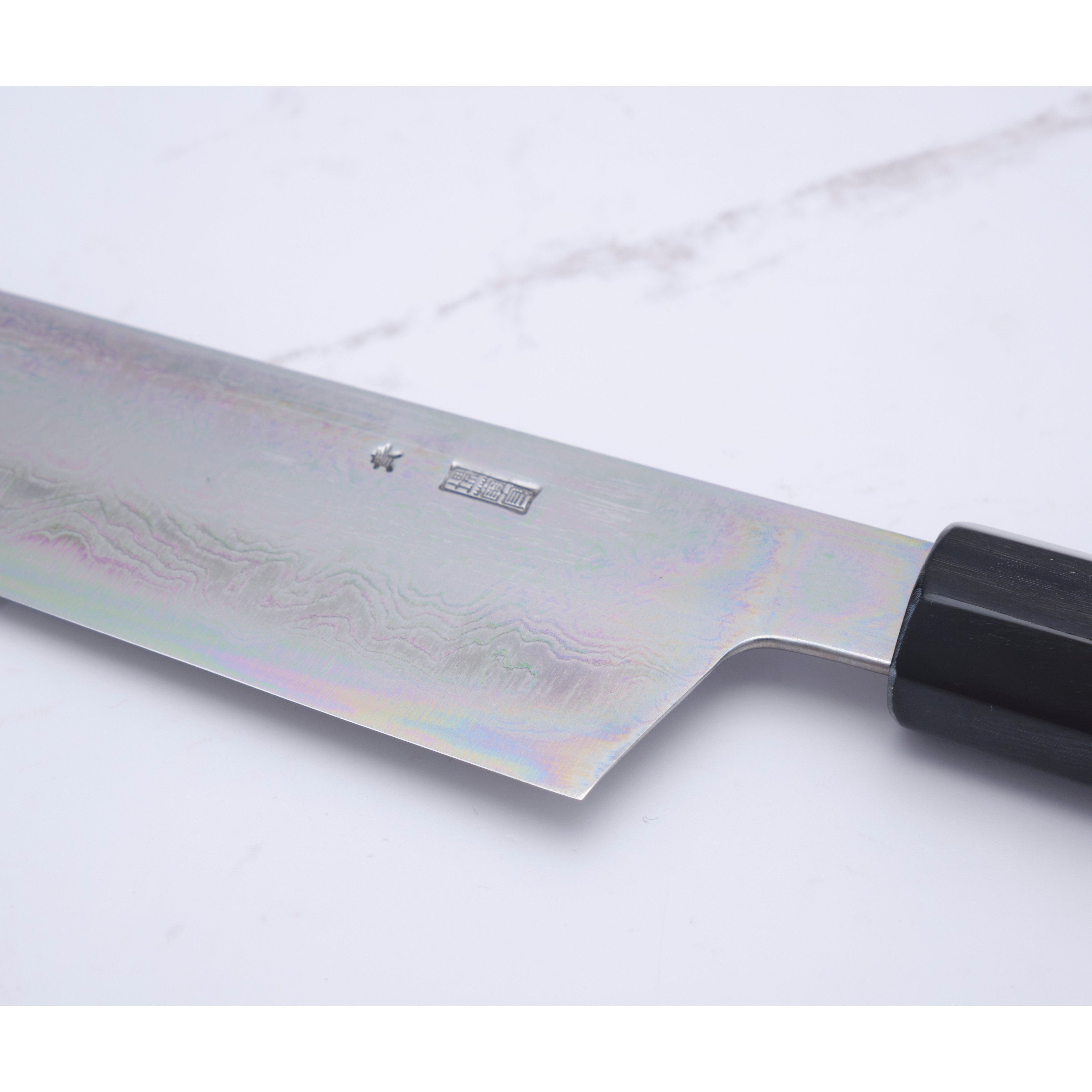Sakai Kikumori Kikuzuki Uzu Kiritsuke Gyuto 210mm.