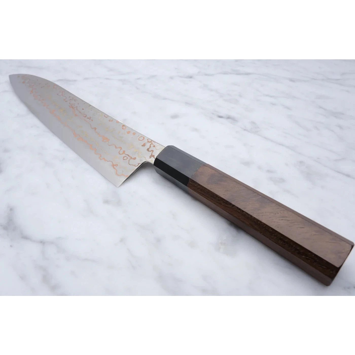 Hatsukokoro Hayabusa Blue 2 Rainbow Damascus 210mm. Gyuto_ _ _ _HK - HB - RB - B2 - 210GT2. Gyoto by Hatsukokoro