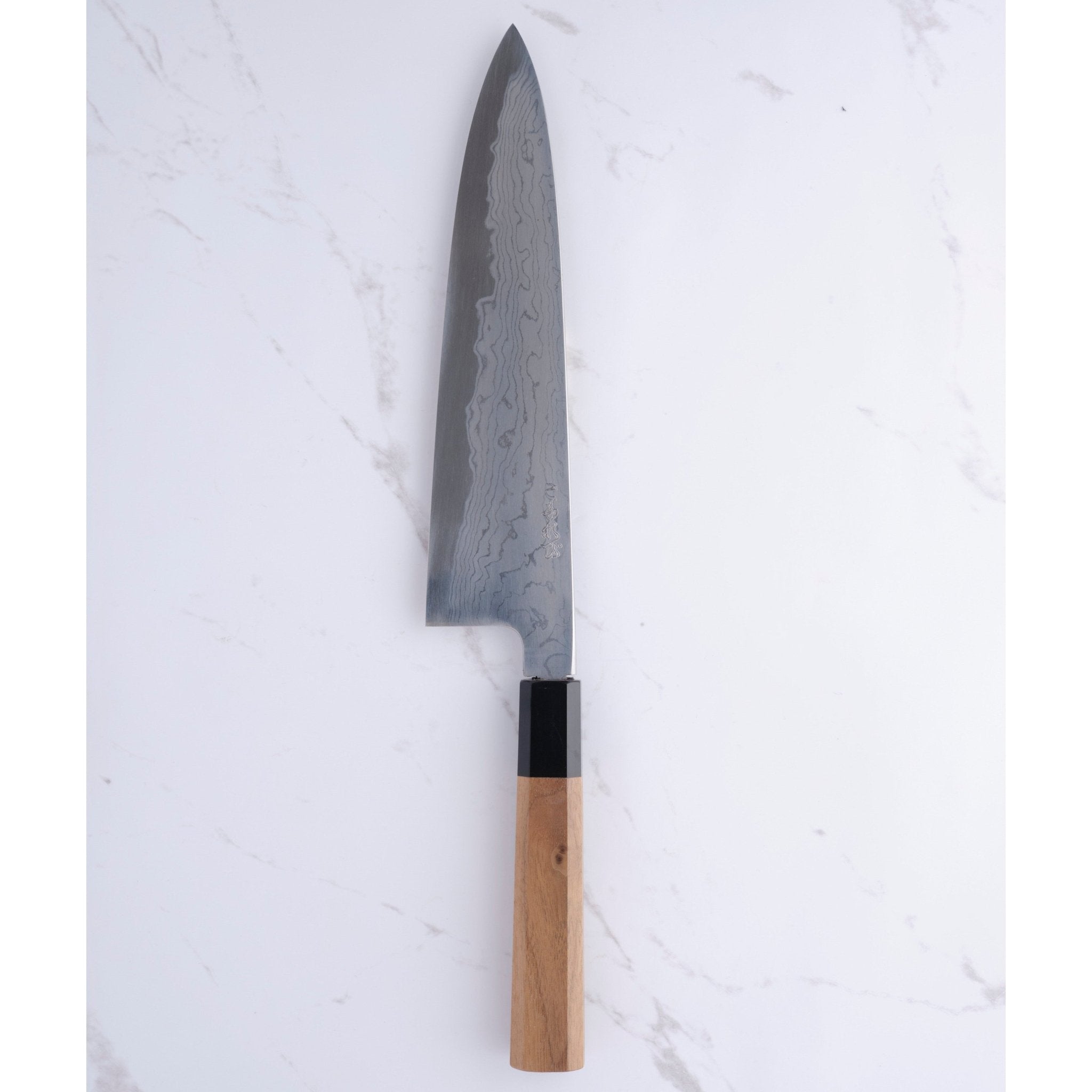 Hatsukokoro Komorebi 210 mm Kokkekniv Damaskus Aogami - 1_ _ _ _HK - DKB - B1 - GT2103. Kokkekniv by Hatsukokoro