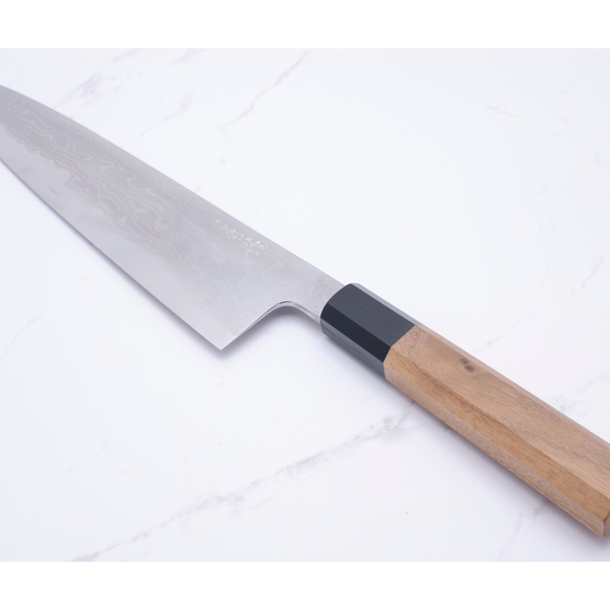 Hatsukokoro Komorebi 210 mm Kokkekniv Damaskus Aogami - 1_ _ _ _HK - DKB - B1 - GT2102. Kokkekniv by Hatsukokoro