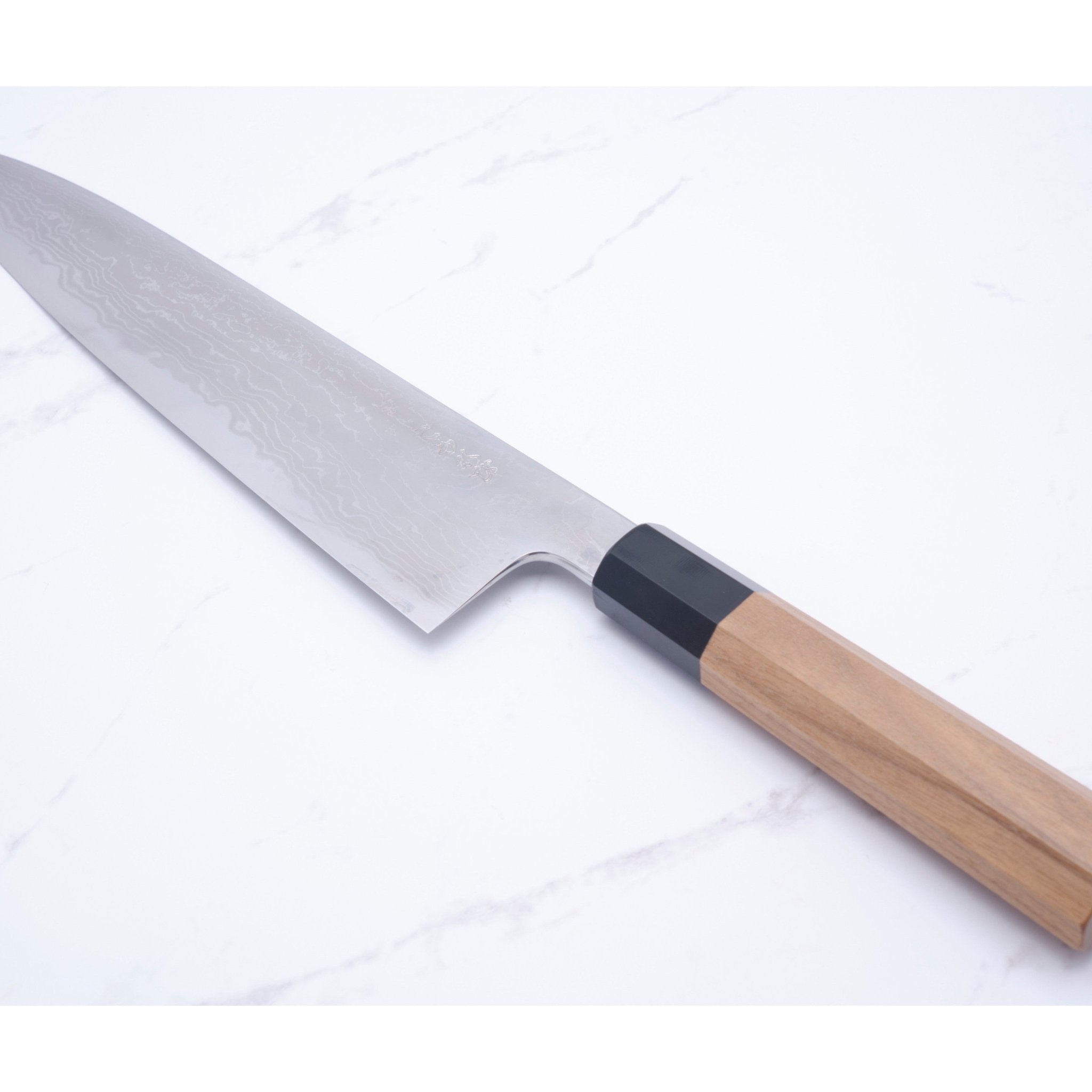 Hatsukokoro Komorebi 240 mm Kokkekniv Damaskus Blue - 1_ _ _ _HK - DKB - B1 - GT2402. Kokkekniv by Hatsukokoro
