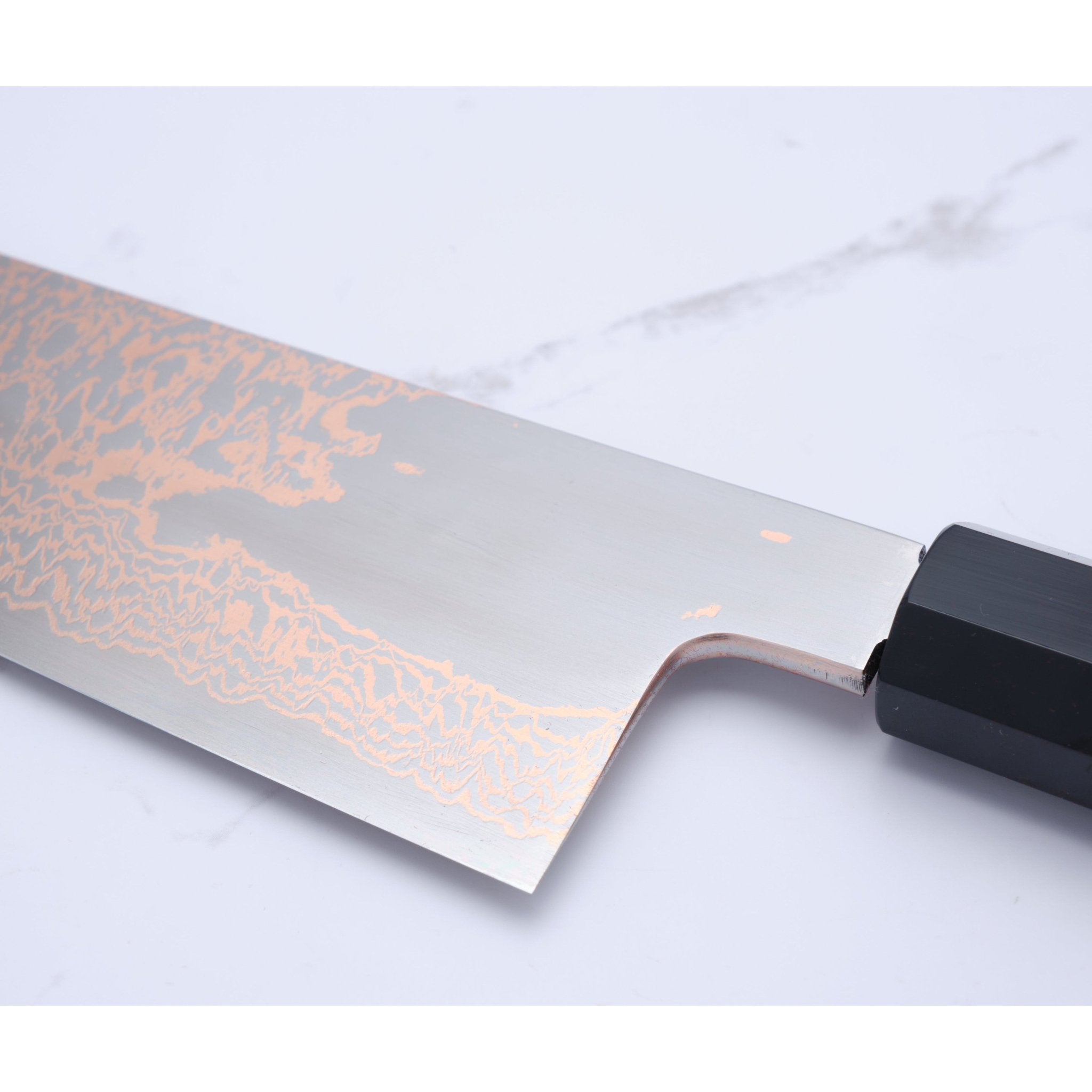 Hatsukokoro Yorokobi 240 mm Gyuto Rainbow Damascus SLD - Valnød_ _ _ _HK - YO - SLD - RD - GT2405. Kokkekniv by Hatsukokoro
