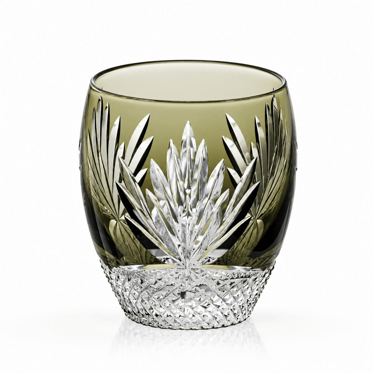 Night-Blooming Cereus – vaso de whisky Edo Kiriko en cristal con motivo facetado Gekkabijin, Kagami Crystal