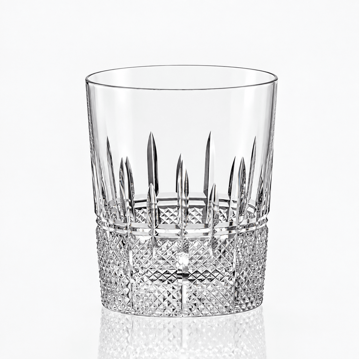 Crystal whisky glass, 250 ml – Fine Cut with delicate, elegant cutting, Kagami Crystal