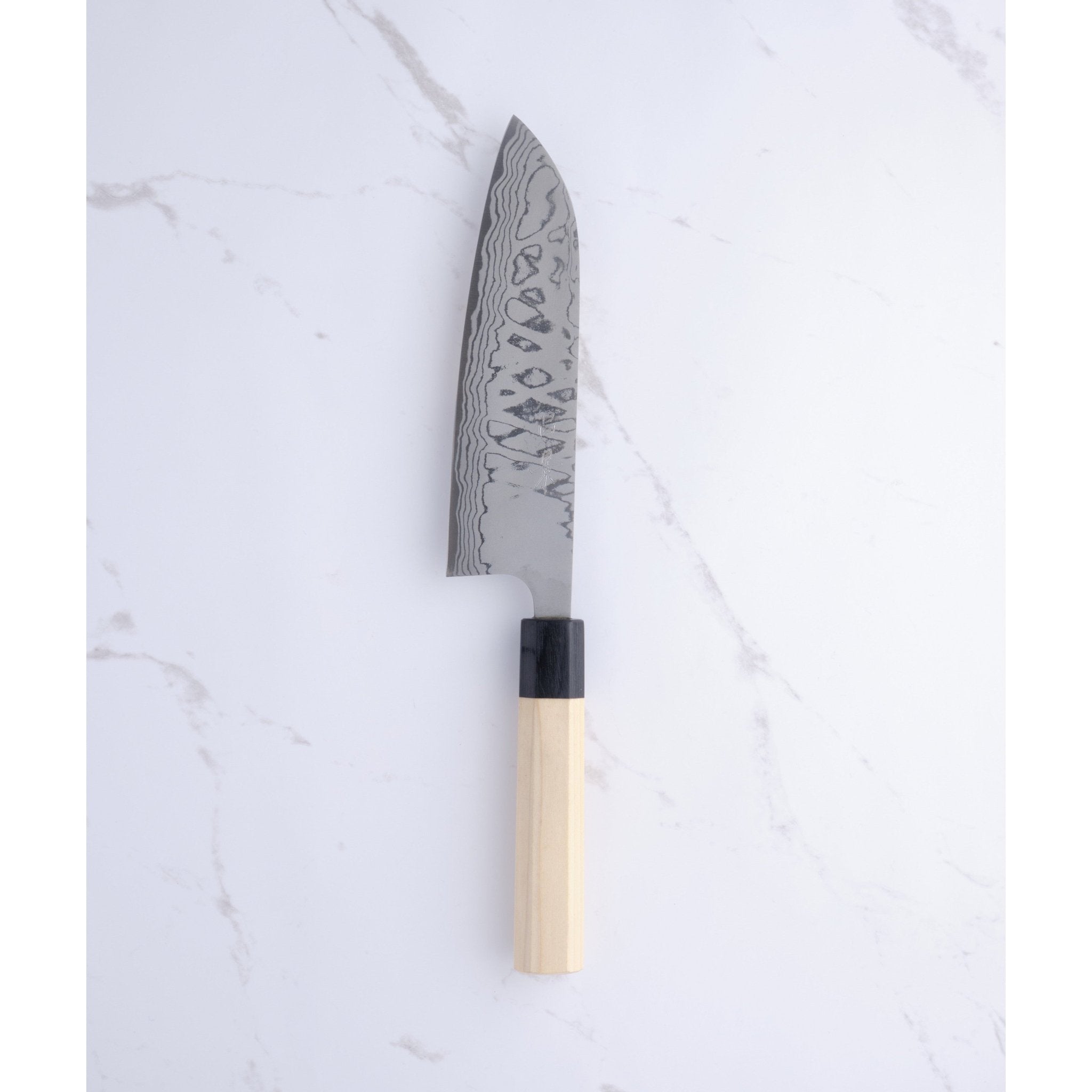 Masakage Shimo 170 mm Santoku White - 2_ _ _ _MAS - SHI - ST1702. Santoku by Masakage