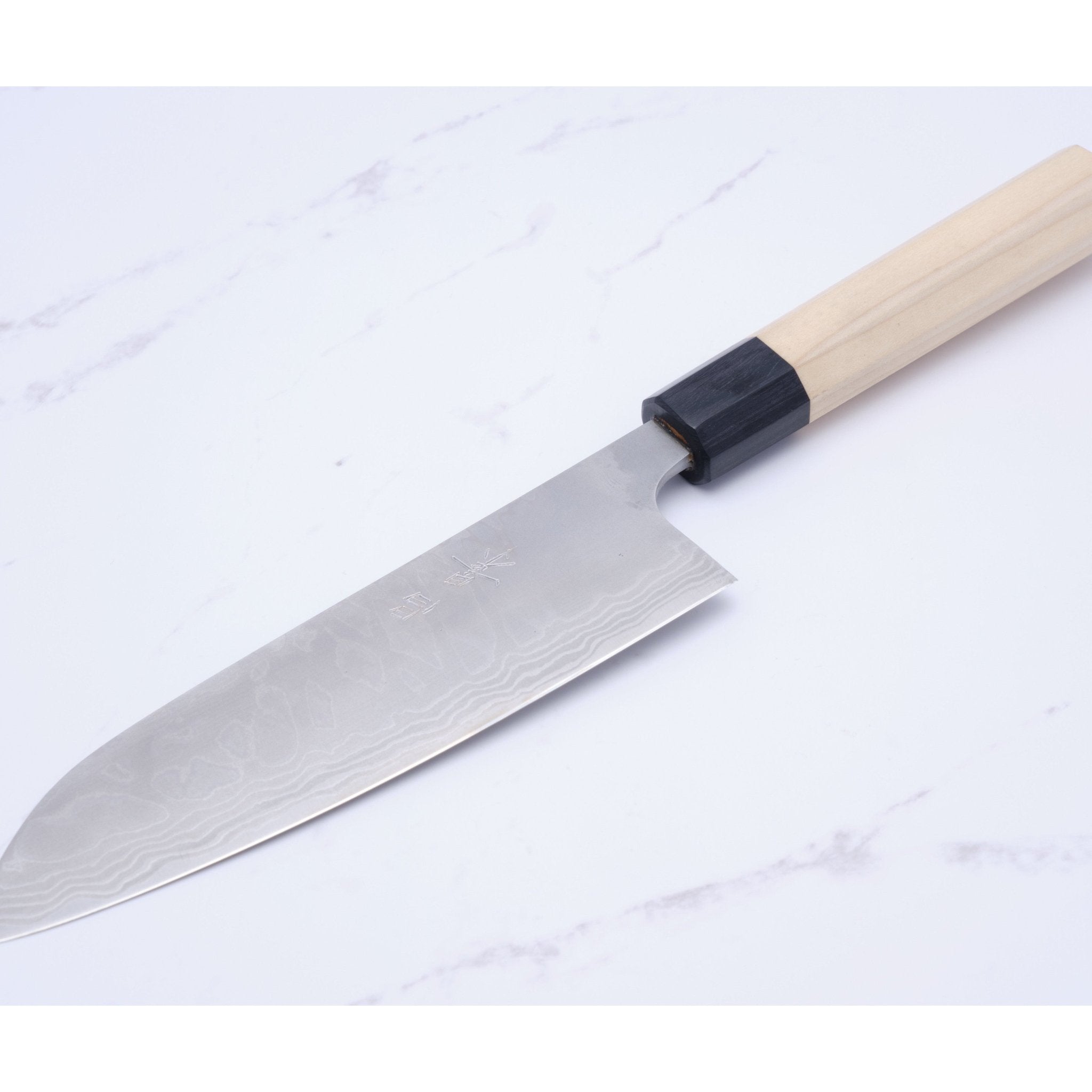 Masakage Shimo 170 mm Santoku White - 2_ _ _ _MAS - SHI - ST1707. Santoku by Masakage