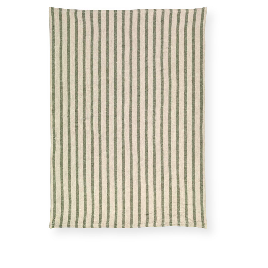 Tessitura Toscana Telerie 'Buttero Verde' hørviskestykke _1
