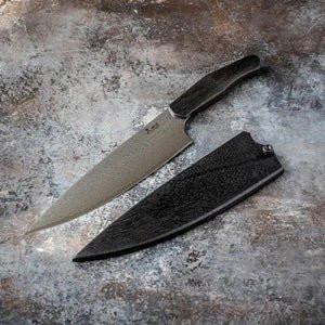 Demi Chef køkkenknive fra Ansø of Denmark Gastro. 'NJORD' Kokkekniv Moseeg _NSF/NJRD/MOSEE/DEMI/3495/02