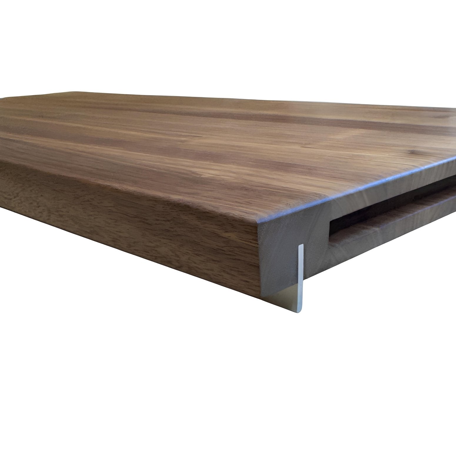 Rune - Jakobsen Woodworks Pasta & Pastry - 3 cm tykt skærebræt med forkant i messing, kobber eller aluminium. Størrelser fra 50x40 cm - 80x50 cm Skærebrætter by Rune - Jakobsen Design