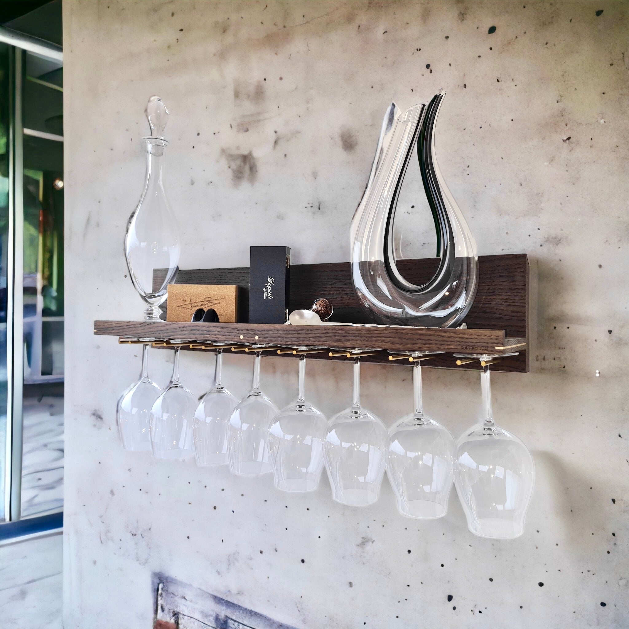 Rune - Jakobsen Design Hack for Wine - hylde med glasophæng 40 cm Hylder_1