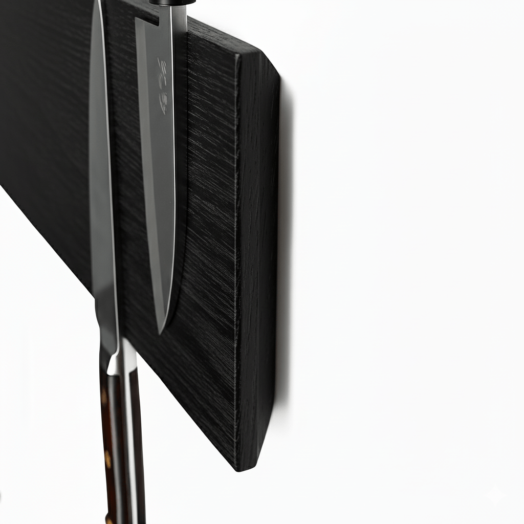 Rune - Jakobsen Design Wide and Black - bred sortbejdset knivskinne i 10, 15 eller 20 cm bredde og længde mellem 30 - 80 cm 30 cm Knivskinner_2