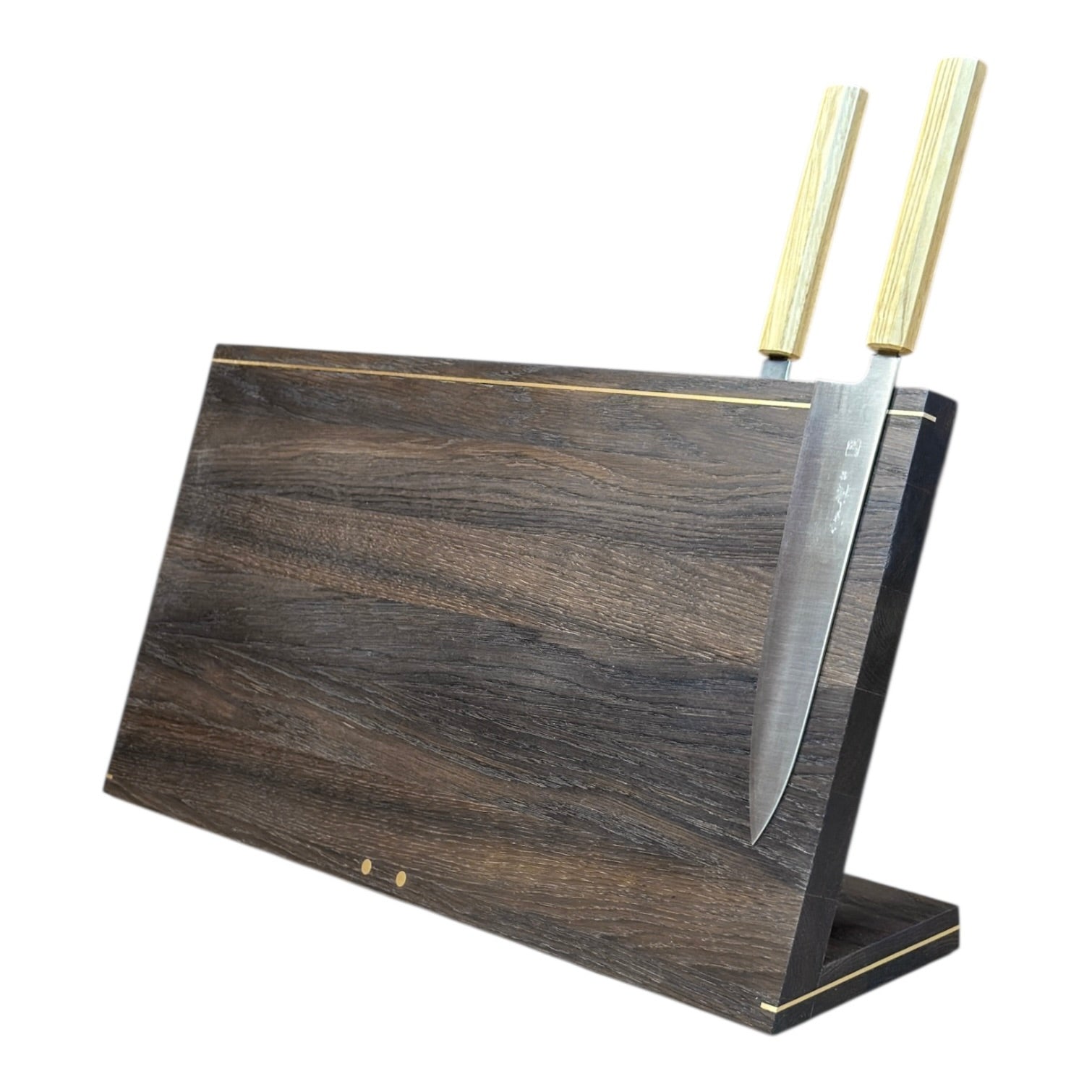 Rune - Jakobsen Design Windswept Exclusive - 30 til 60 cm bred enkelt eller dobbeltsidet magnetisk knivblok med messingdetaljer. . Højde 25 cm. 50x30x2cm / dobbeltsidet magnetisk Knivblokke_9