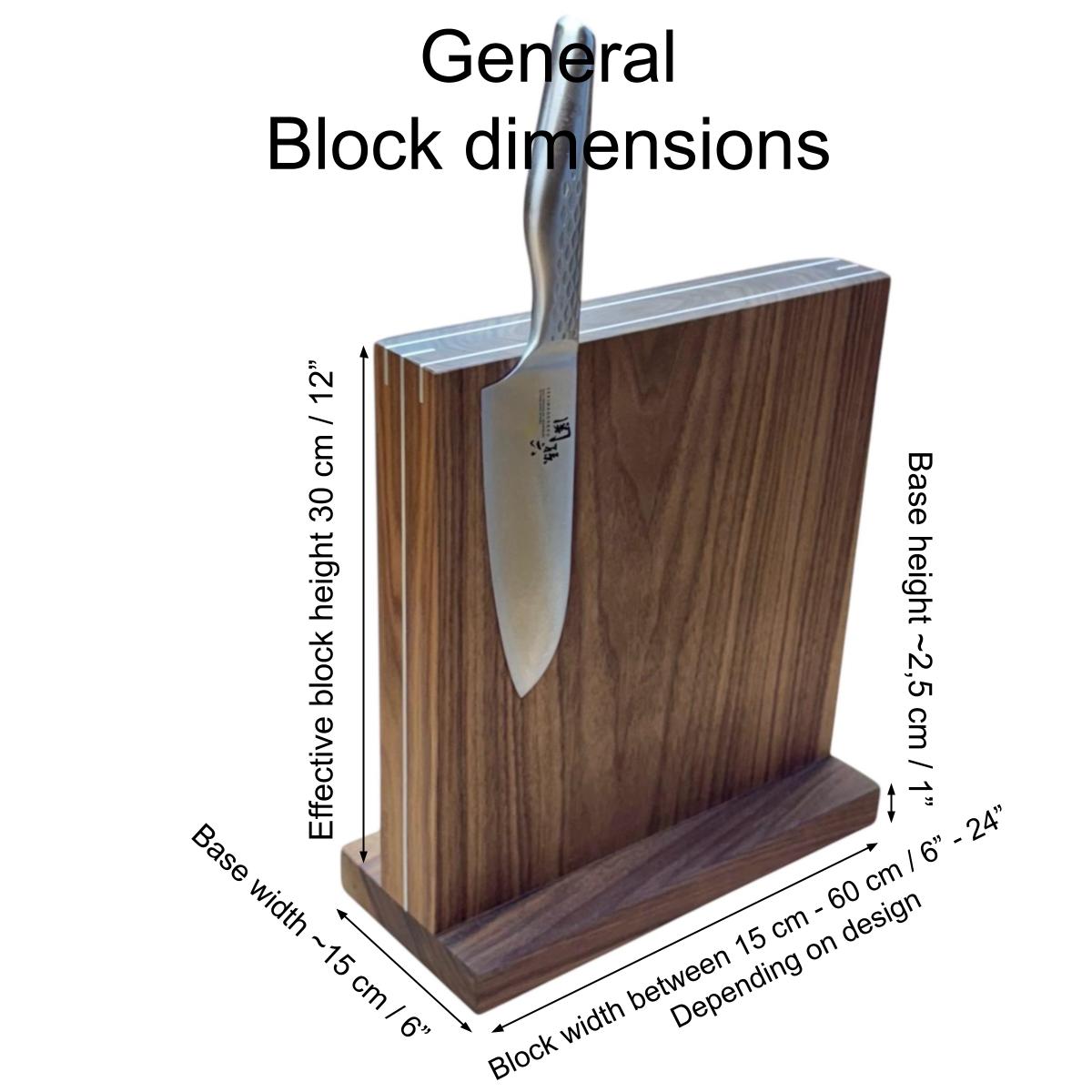 Rune - Jakobsen Design Leather Block - magnetisk knivblok beklædt med Italiensk læder 15x30x4 cm Knivblokke_10