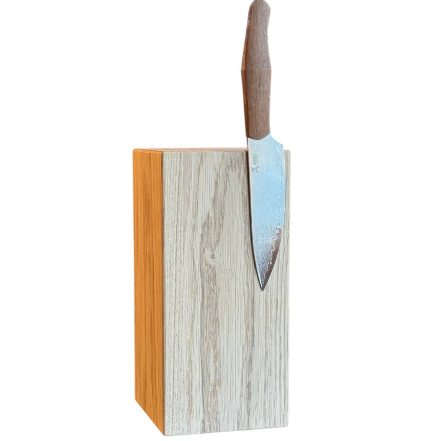 Rune - Jakobsen Woodworks 'Nordic' magnetisk knivblok med plads til 8 - 12 knive Røget egetræ_11
