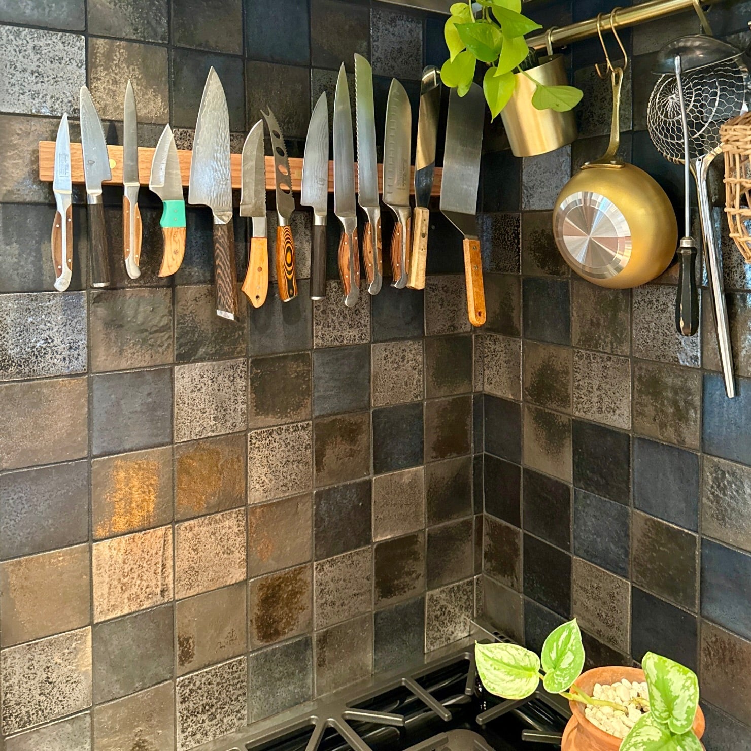 Rune - Jakobsen Woodworks 'Knifeboard Classic' dyb knivmagnet i længder fra 30 - 80 cm 30 cm_2