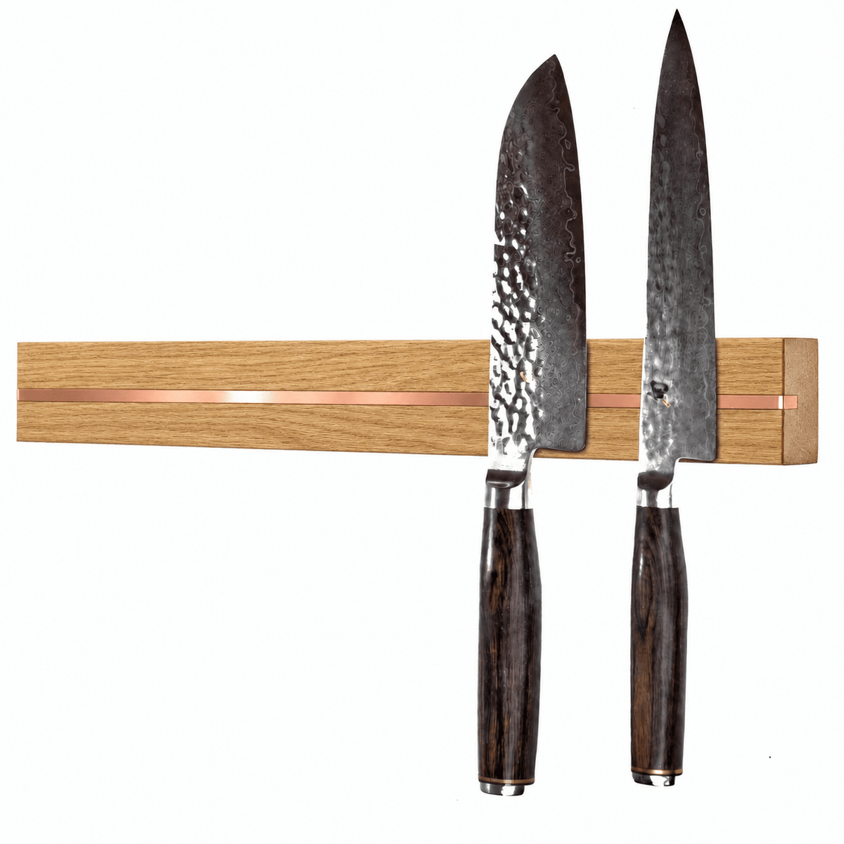 Barra magnetica per coltelli, stretta, con dettaglio in metallo intarsiato, 30–120 cm – Split – più varianti
