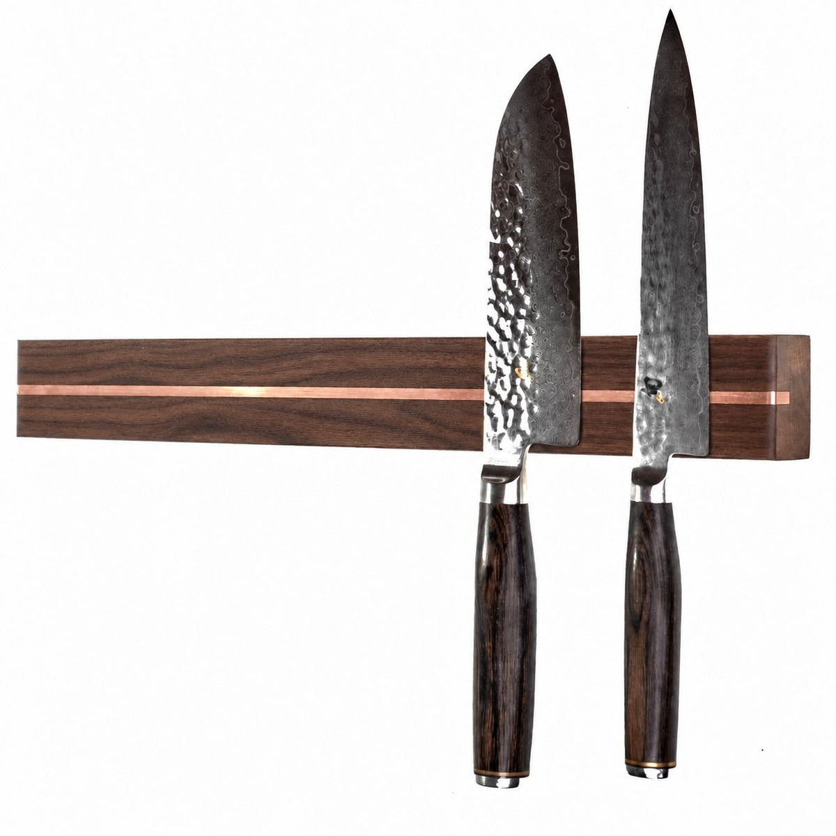 Barra magnetica per coltelli, stretta, con dettaglio in metallo intarsiato, 30–120 cm – Split – più varianti