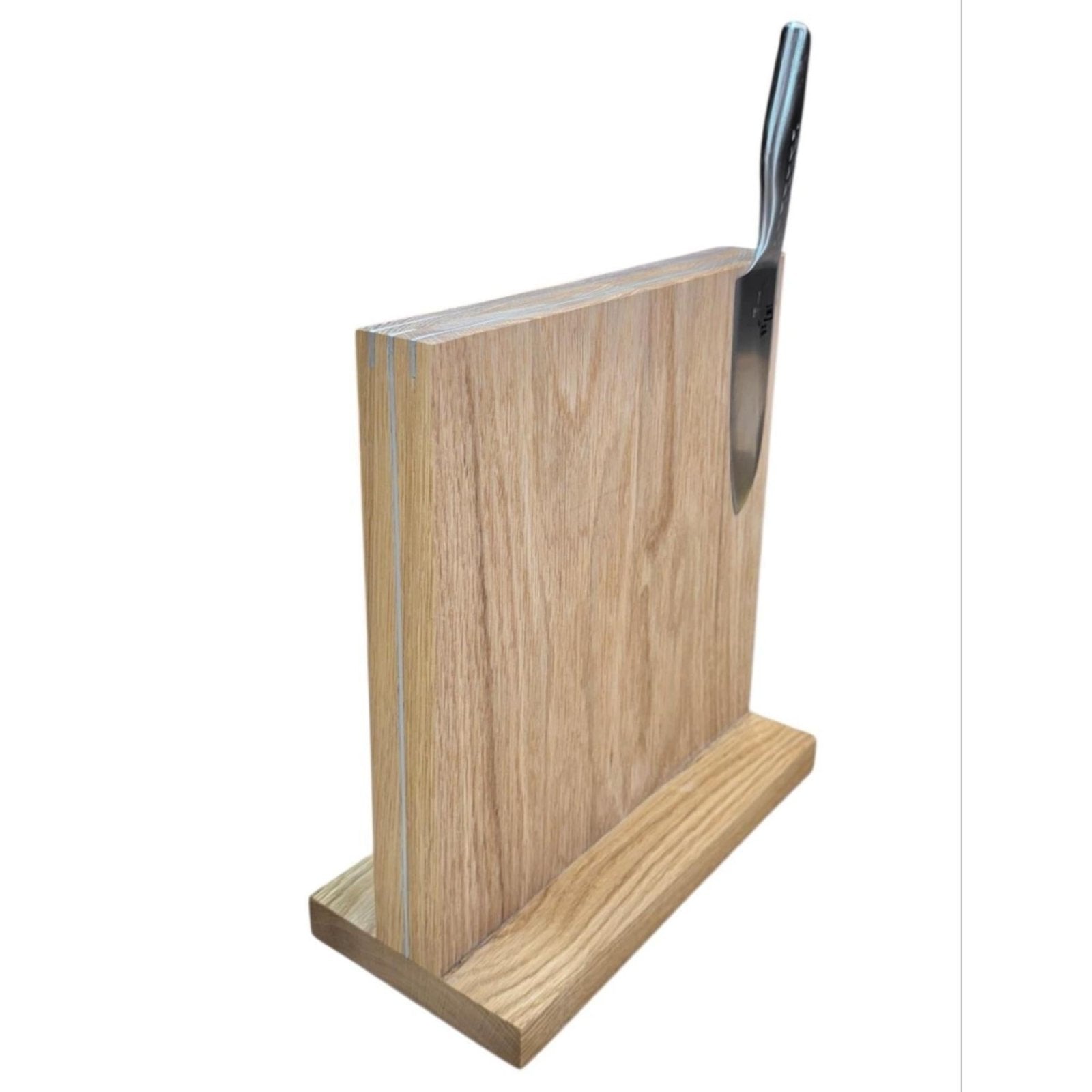 Rune - Jakobsen Woodworks 'The Monolith' magnetisk knivblok med messingdetaljer 30x30x4 cm_8