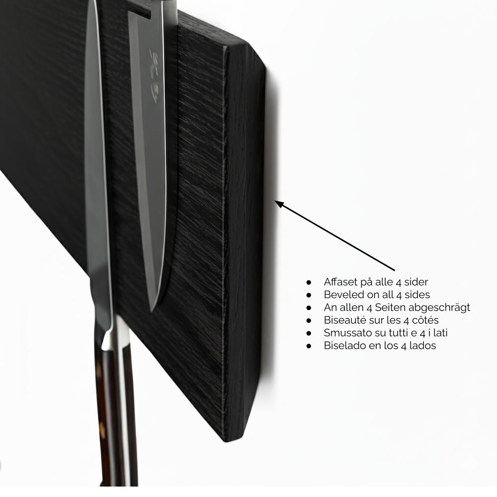 Rune - Jakobsen Woodworks 'Wide and Black' sortbejdset knivskinne i 10, 15 eller 20 cm bredde og længde mellem 30 - 80 cm 40 cm_4