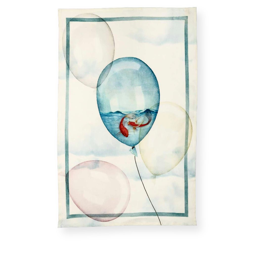 Tessitura Toscana Telerie 'Balloons water' hørviskestykke _1