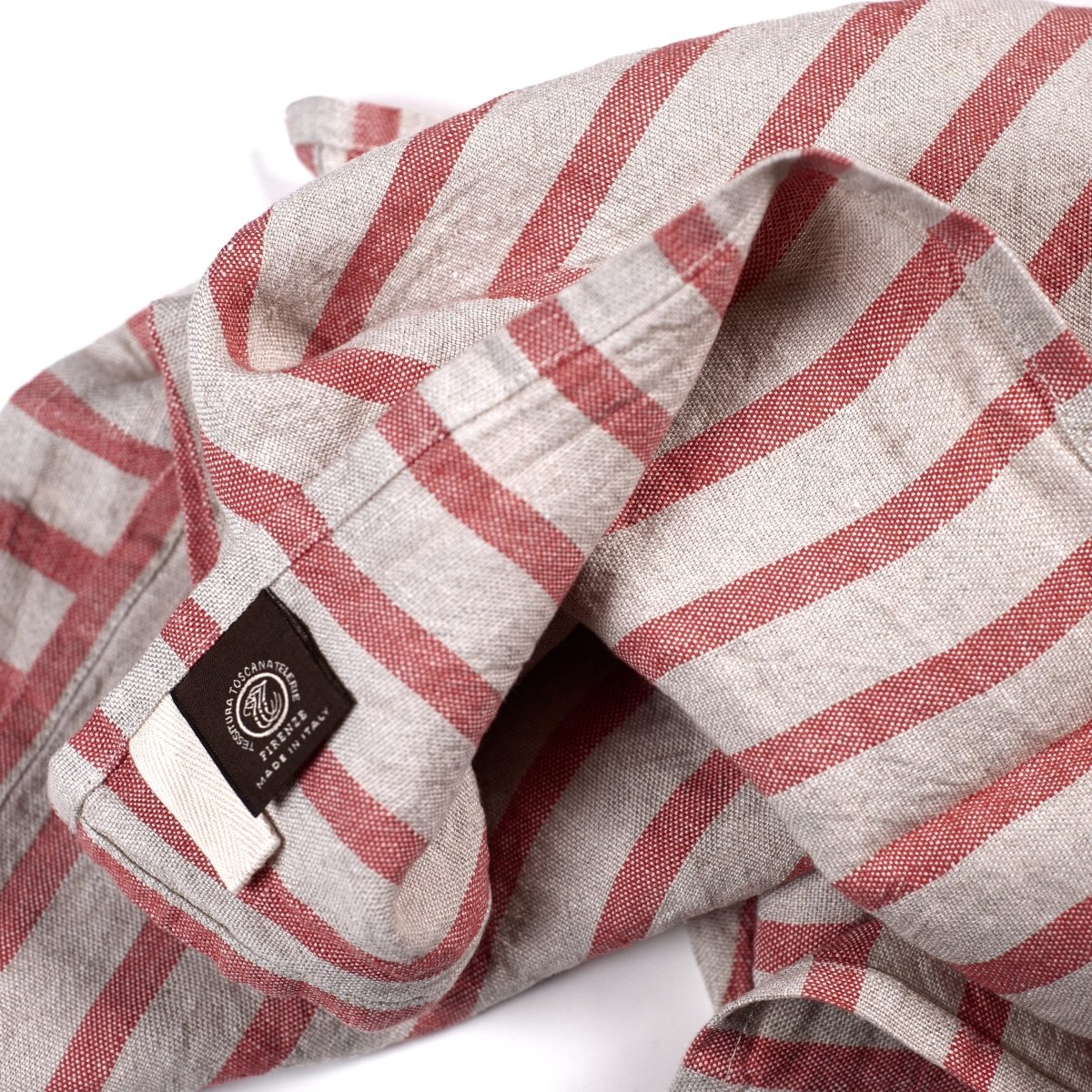 Tessitura Toscana Telerie 'Buttero Rosso' hørviskestykke _3