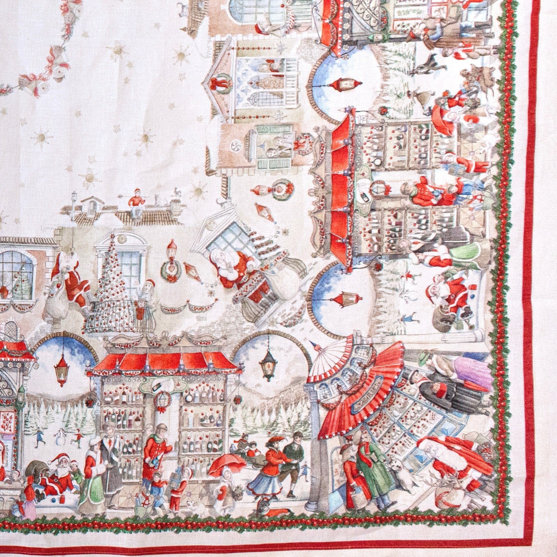 Tessitura Toscana Telerie 'Christmas Shopping' juledug i hør 170x270_5