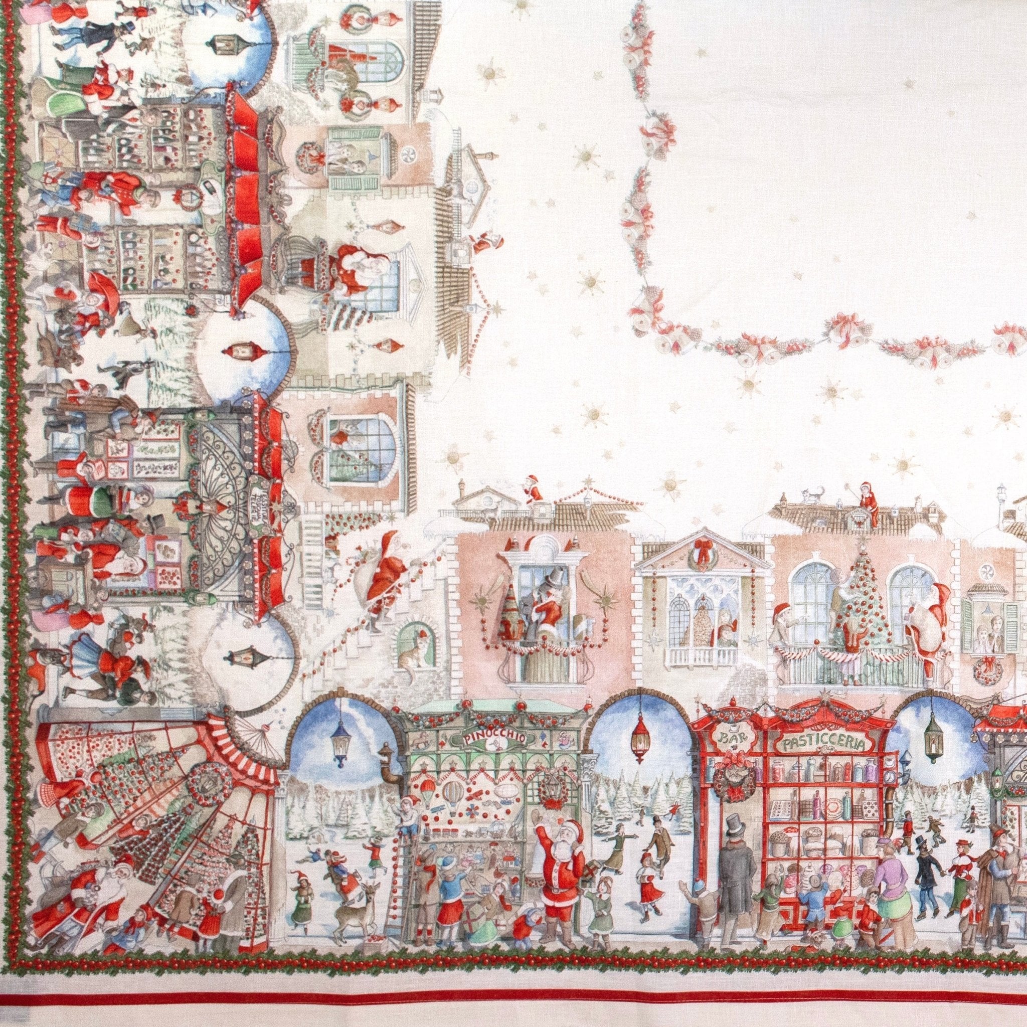 Tessitura Toscana Telerie 'Christmas Shopping' juledug i hør 170x270_3