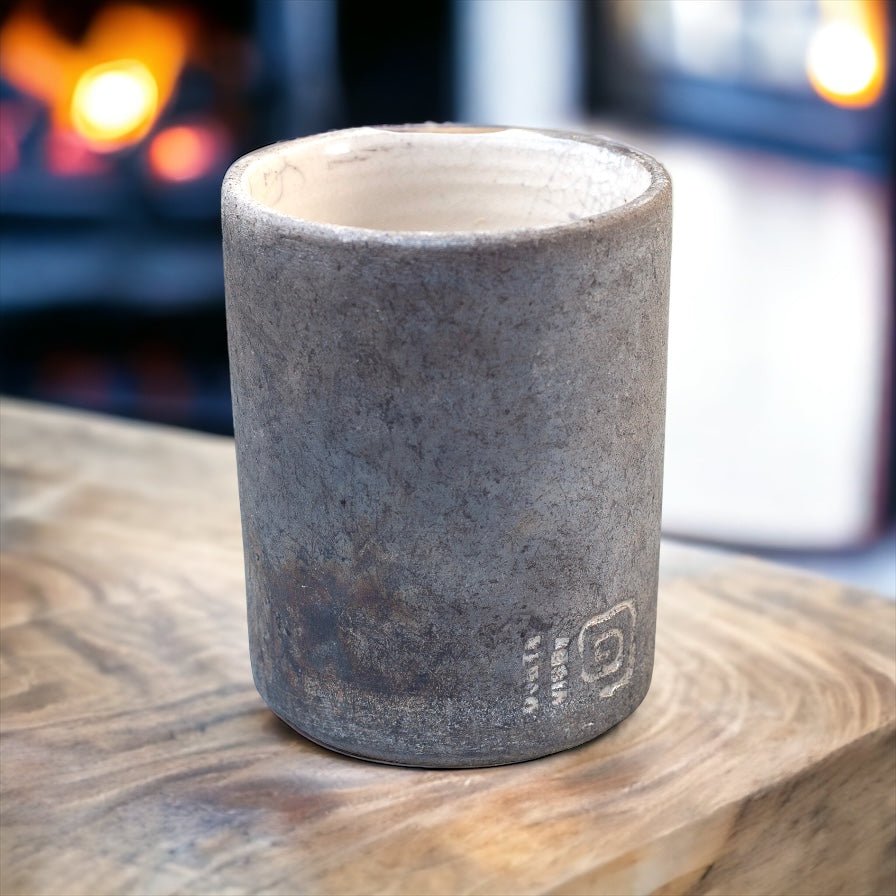 Dorte Visby 'Cylinder', raku, 10 cm, fås i flere farver Hvid_2