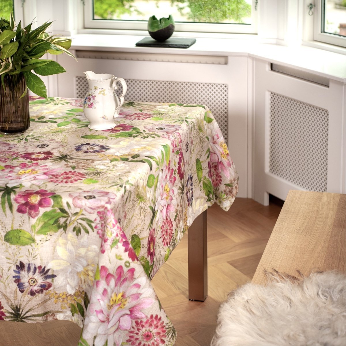 Tessitura Toscana Telerie 'La vie en rose' hørdug 160x230_1