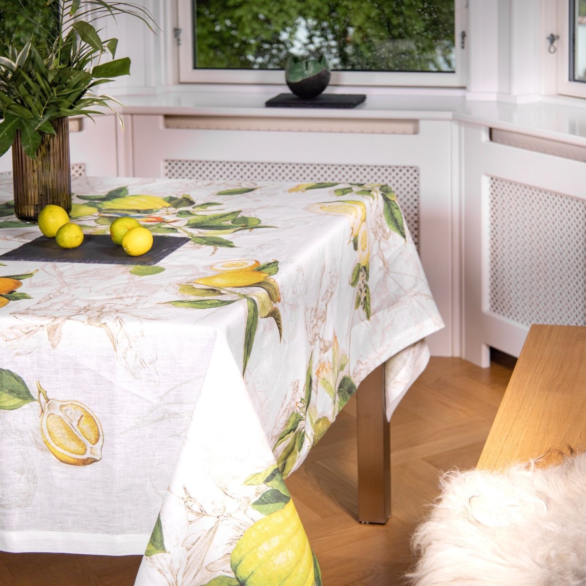 Tessitura Toscana Telerie 'Limoncello' hørdug 160x230_1