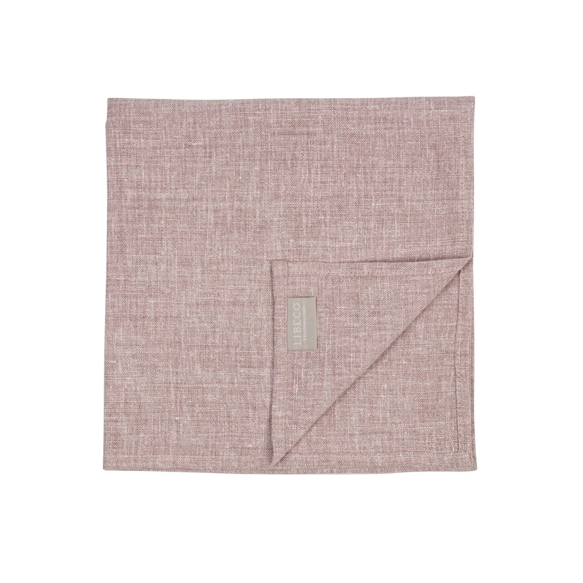 Libeco Ensfarvede hørservietter ‘Riverside’ apricot, 47 x 47 cm_12