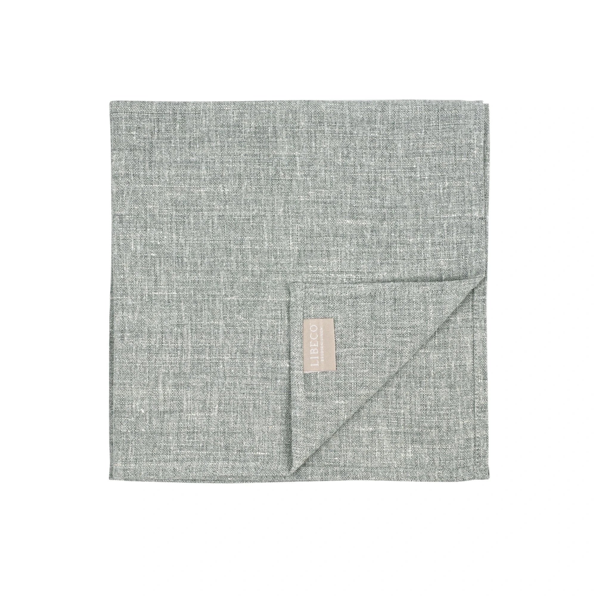 Libeco Ensfarvede hørservietter ‘Riverside’ jade, 47 x 47 cm_10