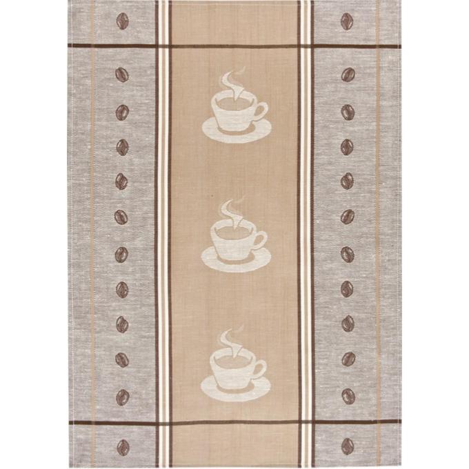 Rune - Jakobsen Design ‘Espresso’ viskestykke hør/bomuld Creme_2