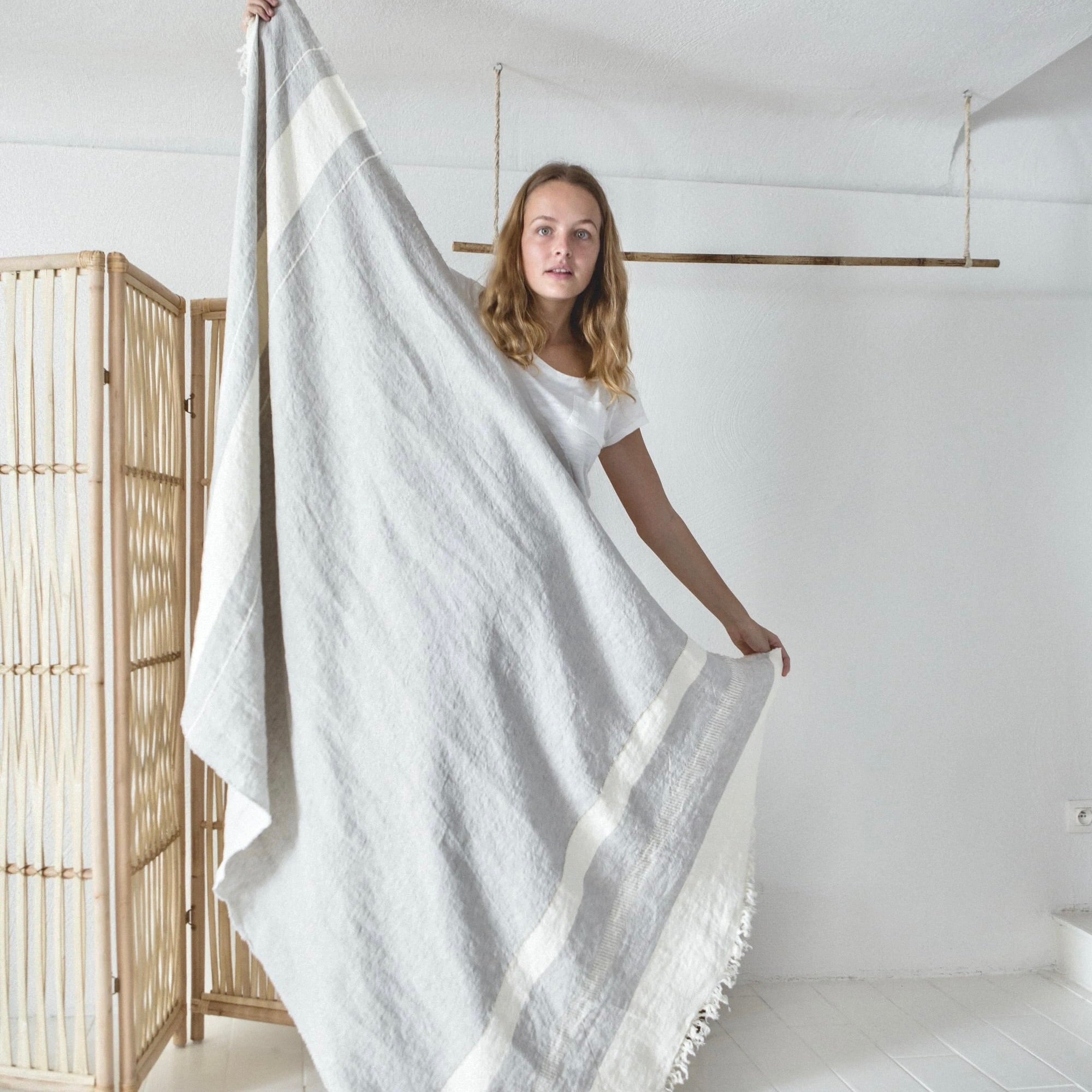 Libeco 'Gent Stripe' hørhåndklæde 110X180cm_1 by Rune-Jakobsen Design