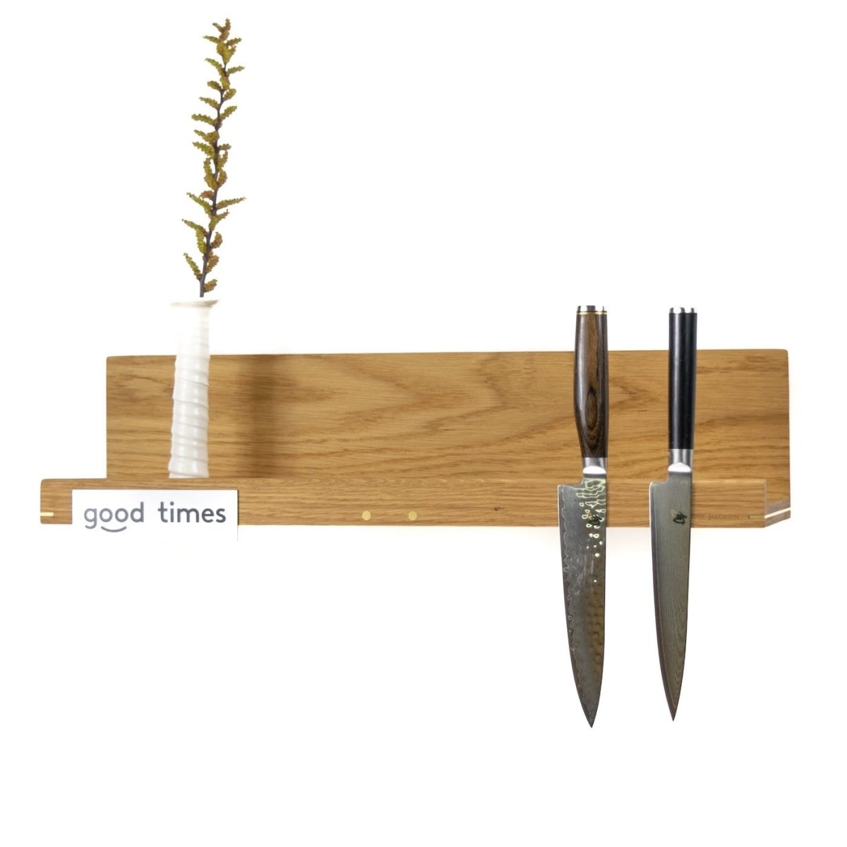 Køb 'Hack 4Knives' kombineret hylde og knivmagnet 30 cm_7 fra Rune - Jakobsen Woodworks hos os