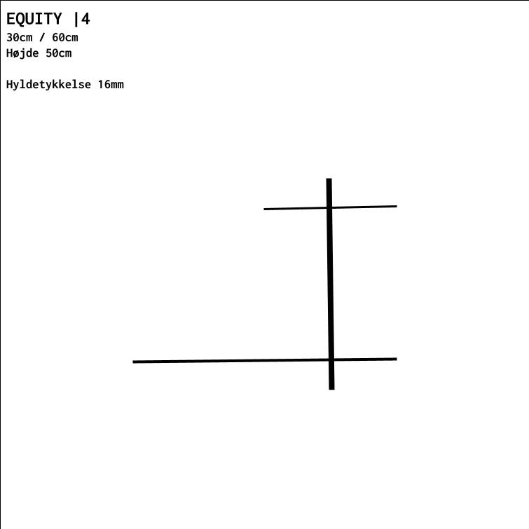 'EQUITY' asymmetrisk hylde Hylder By Rune-Jakobsen Design